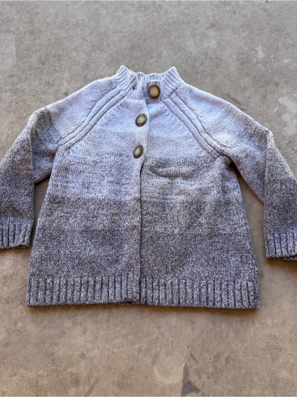 Charter Club Ombre Gray Knit Cardigan